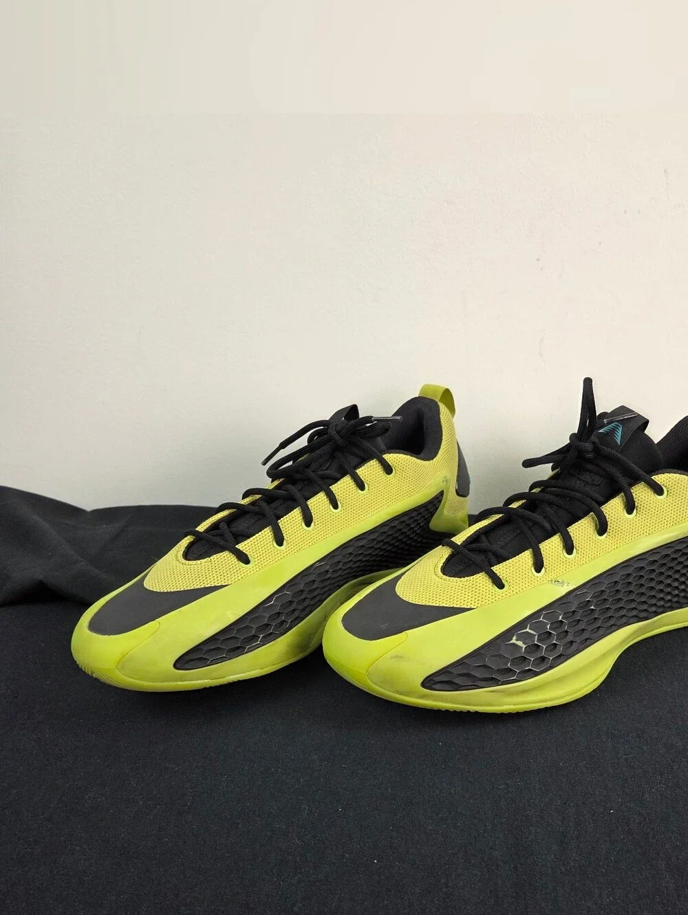 Adidas Anthony Edwards 1 Low Shoes Mens Size 12 Lime Green Lace Up JS1778